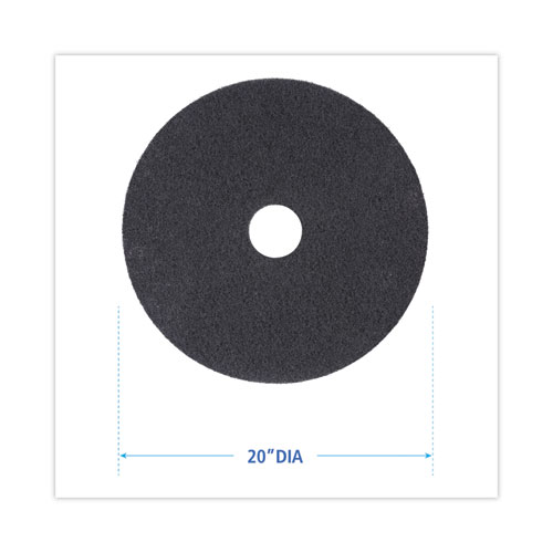 Picture of High Performance Stripping Floor Pads, 20" Diameter, Black, 5/Carton
