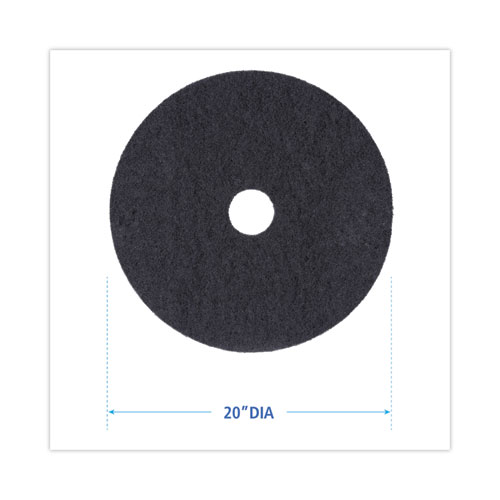 Picture of Stripping Floor Pads, 20" Diameter, Black, 5/Carton