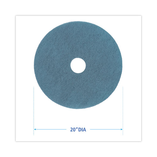 Picture of Burnishing Floor Pads, 20" Diameter, Aqua, 5/Carton