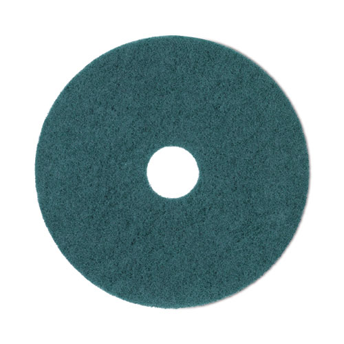 Picture of Heavy-Duty Scrubbing Floor Pads, 19" Diameter, Green, 5/Carton