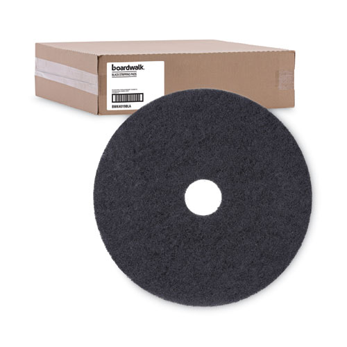 Picture of Stripping Floor Pads, 19" Diameter, Black, 5/Carton