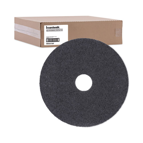 Picture of High Performance Stripping Floor Pads, 17" Diameter, Black, 5/Carton