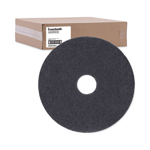 Picture of Stripping Floor Pads, 16" Diameter, Black, 5/Carton