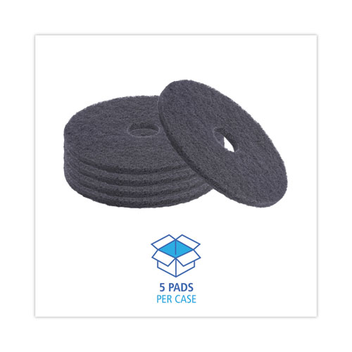 Picture of Stripping Floor Pads, 16" Diameter, Black, 5/Carton