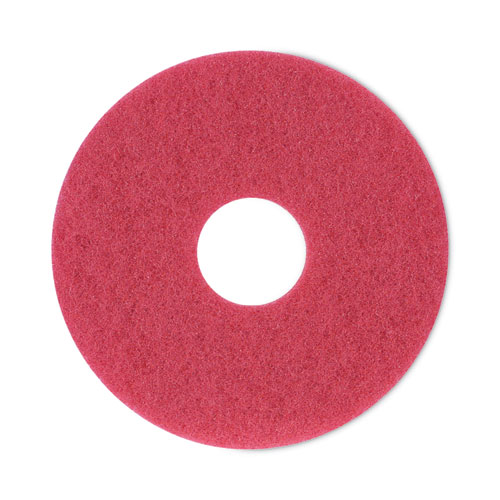 Picture of Buffing Floor Pads, 12" Diameter, Red, 5/Carton