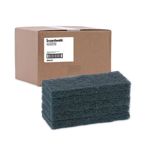 Picture of Medium-Duty Scouring Pad, 10 x 4.63, Blue, 20/Carton