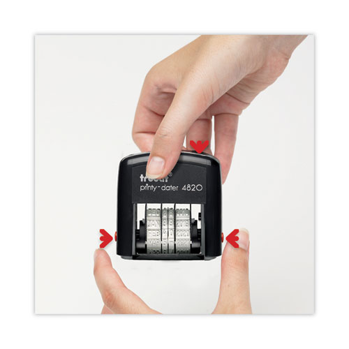 Picture of Printy Economy Date Stamp, Self-Inking, 1.63" x 0.38", Black