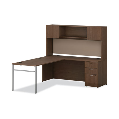 Picture of Mod Desk Hutch, 3 Compartments, 72w x 14d x 39.75h, Sepia Walnut