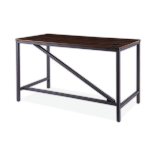 Picture of Industrial Series Table Desk, 47.25" x 23.63" x 29.5", Modern Walnut