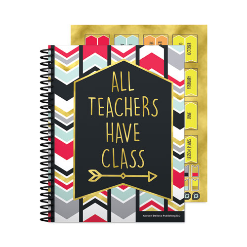 Picture of Teacher Planner, Weekly/Monthly, Two-Page Spread (Seven Classes), 11 x 8.5, Multicolor Cover, 2022-2023