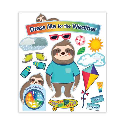 Picture of Curriculum Bulletin Board Set, Dress Me for the Weather, 54 Pieces