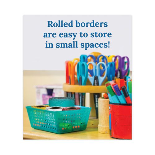 Picture of Rolled Borders, Scalloped Border, Back to School, 2.25" x 65 ft, Teal