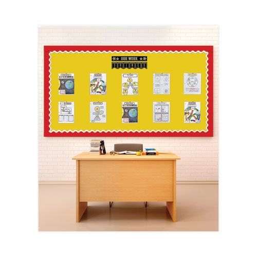 Picture of Rolled Borders, Scalloped Border, Back to School, 2.25" x 65 ft, Red