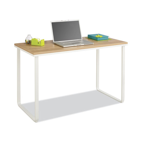 Picture of Steel Desk, 47.25" x 24" x 28.75", Beech/White