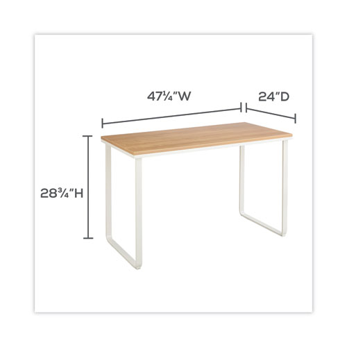 Picture of Steel Desk, 47.25" x 24" x 28.75", Beech/White