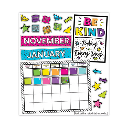 Picture of Calendar Bulletin Board Set, Kind Vibes, 129 Pieces
