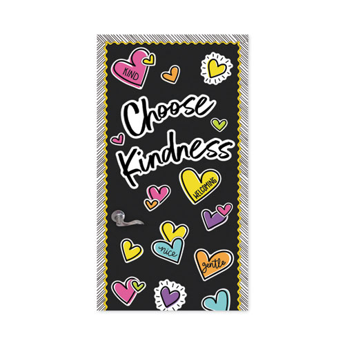 Picture of Motivational Bulletin Board Sets, 75-Piece Set, Kind Vibes, 30" x 16", Multicolor