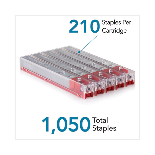 Picture of Staple Cartridge, 0.47" Leg, 0.5" Crown, Steel, 210/Cartridge, 5 Cartridges/Pack, 1,050/Pack