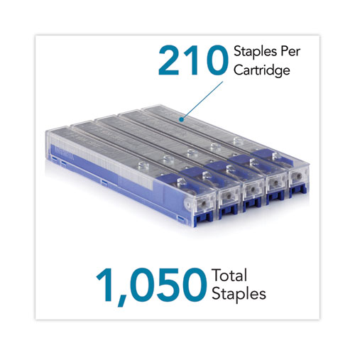 Picture of Staple Cartridge, 0.25" Leg, 0.5" Crown, Steel, 210/Cartridge, 5 Cartridges/Pack, 1,050/Pack