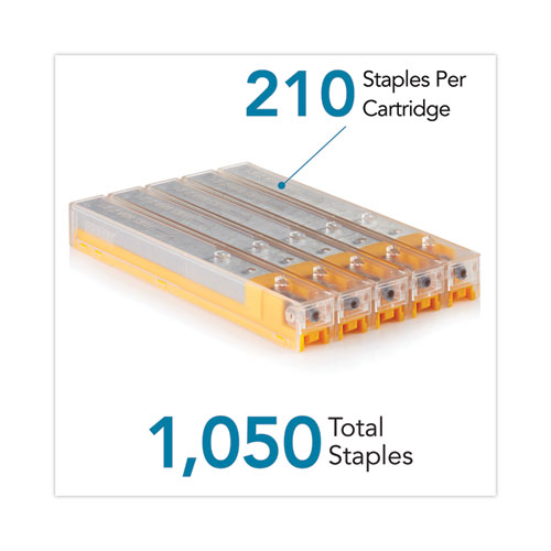 Picture of Staple Cartridge, 0.31" Leg, 0.5" Crown, Steel, 210/Cartridge, 5 Cartridges/Pack, 1,050/Pack