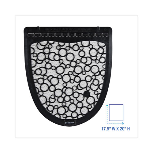 Picture of Urinal Mat 2.0, Rubber, 17.5 x 20, Black/White, 6/Carton