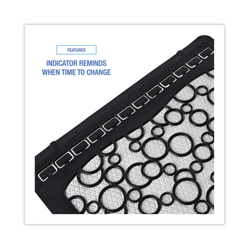 Picture of Urinal Mat 2.0, Rubber, 17.5 x 20, Black/White, 6/Carton