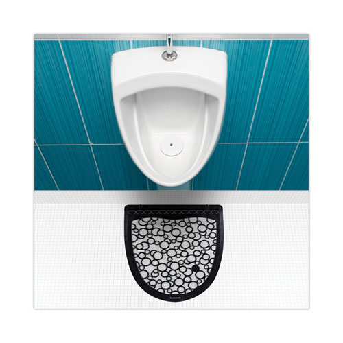 Picture of Urinal Mat 2.0, Rubber, 17.5 x 20, Black/White, 6/Carton