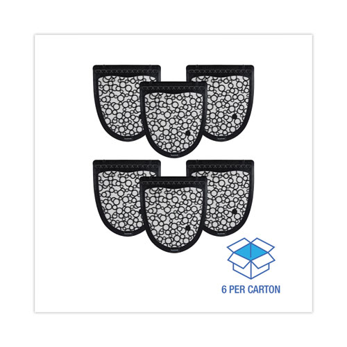Picture of Urinal Mat 2.0, Rubber, 17.5 x 20, Black/White, 6/Carton