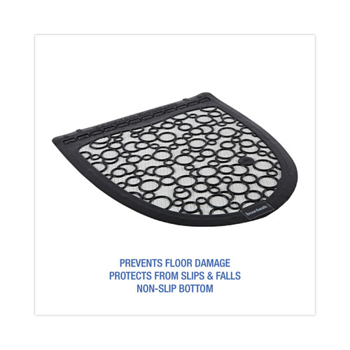 Picture of Urinal Mat 2.0, Rubber, 17.5 x 20, Black/White, 6/Carton