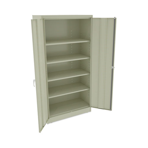 Picture of Assembled 72" High Heavy-Duty Welded Storage Cabinet, Four Adjustable Shelves, 36w x 18d, Putty