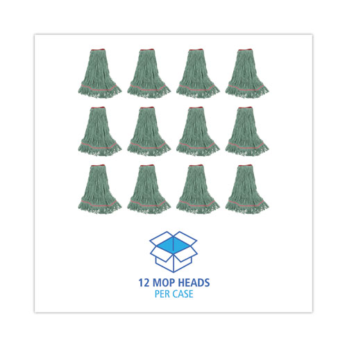 Picture of Mop Head, Premium Standard Head, Cotton/Rayon Fiber, Large, Green