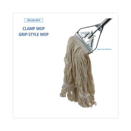 Picture of Mop Head, Pro Loop Web/Tailband, Premium Saddleback Head, Ctn, 24-oz., WH, 12/CT