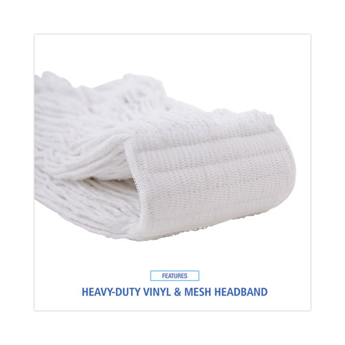 Picture of Mop Head, Pro Loop Web/Tailband, Premium Saddleback Head, Ryn, 24-oz., WH, 12/CT