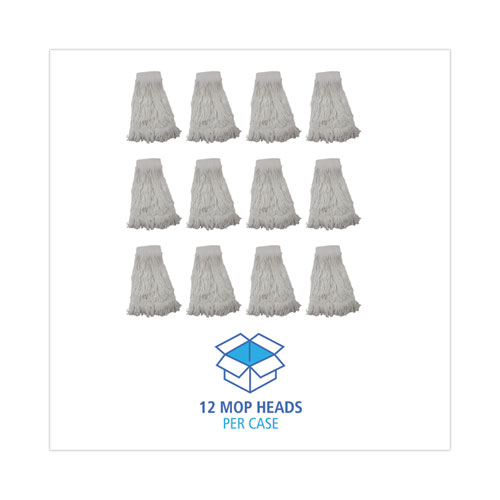 Picture of Mop Head, Pro Loop Web/Tailband, Premium Saddleback Head, Ryn, 24-oz., WH, 12/CT