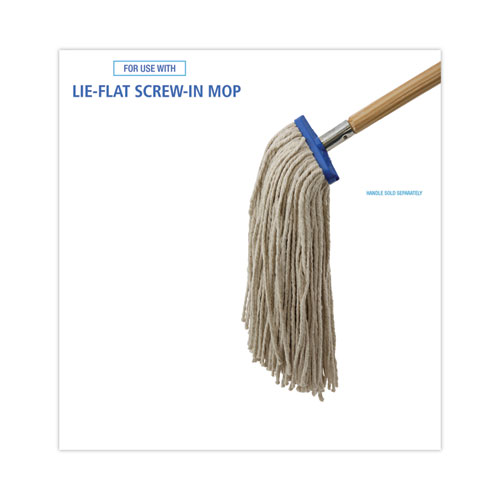 Picture of Cut-End Lie-Flat Wet Mop Head, Cotton, 16oz, White, 12/Carton