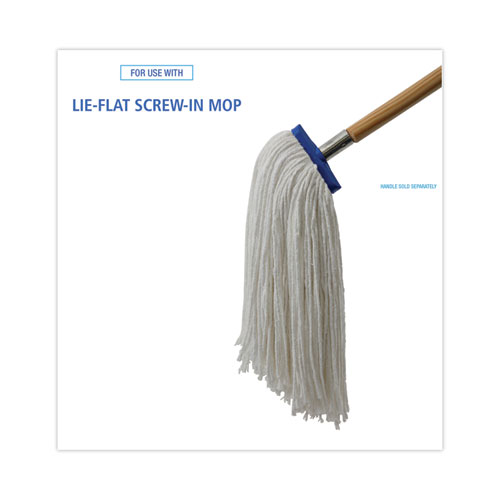 Picture of Cut-End Lie-Flat Wet Mop Head, Rayon, 16oz, White, 12/Carton