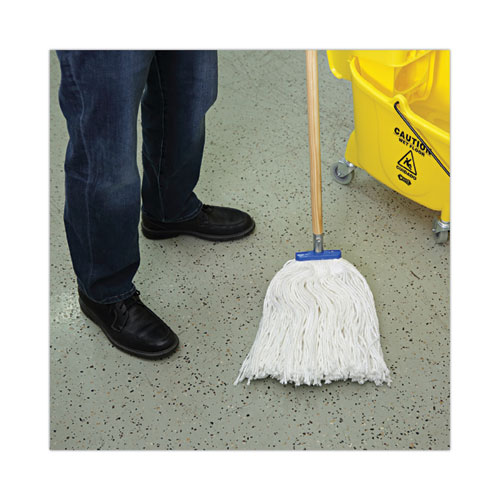 Picture of Cut-End Lie-Flat Wet Mop Head, Rayon, 16oz, White, 12/Carton