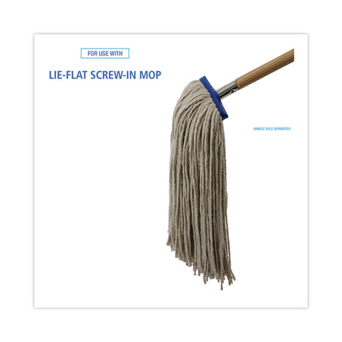 Picture of Cut-End Lie-Flat Wet Mop Head, Cotton, 24oz, White, 12/Carton