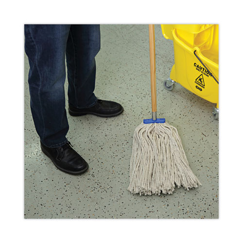 Picture of Cut-End Lie-Flat Wet Mop Head, Cotton, 24oz, White, 12/Carton