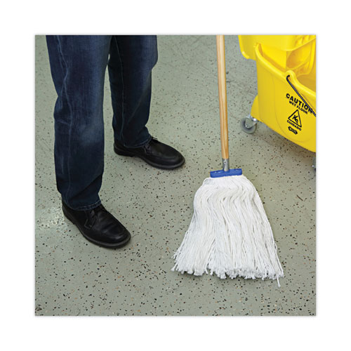 Picture of Cut-End Lie-Flat Wet Mop Head, Rayon, 24oz, White, 12/Carton