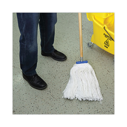 Picture of Cut-End Lie-Flat Wet Mop Head, Rayon, 24oz, White