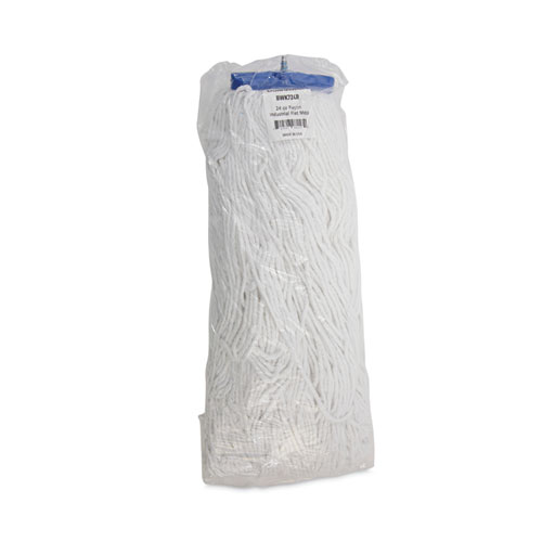 Picture of Cut-End Lie-Flat Wet Mop Head, Rayon, 24oz, White