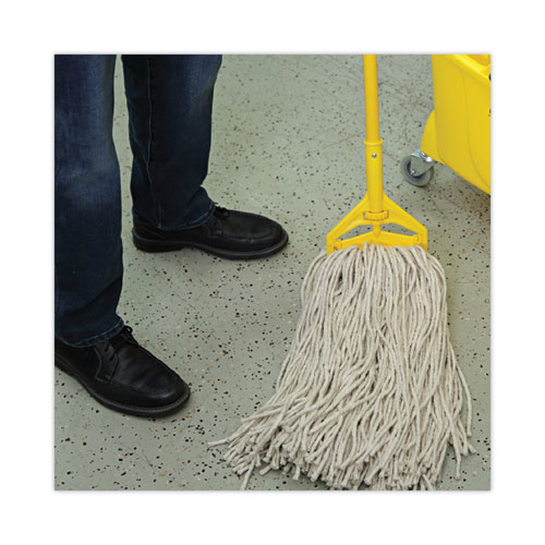 Picture of Mop Head, Economical Lie-Flat Head, Cotton Fiber, 32oz, White, 12/Carton