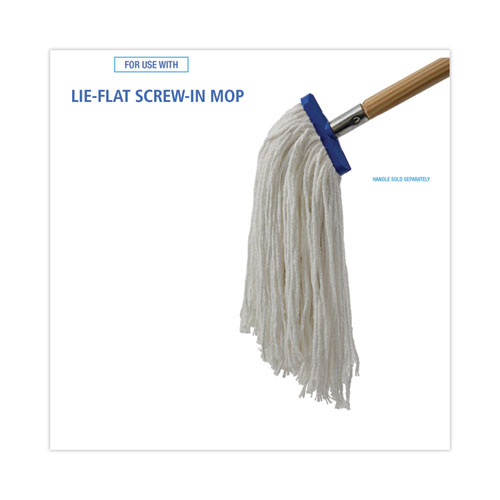 Picture of Mop Head, Lie-Flat Head, Rayon Fiber, 24oz, White, 12/Carton