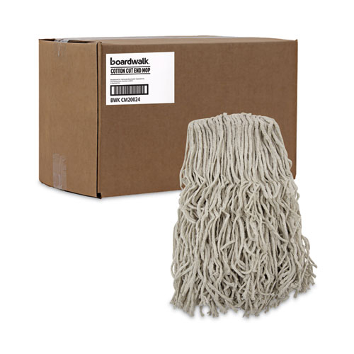 Picture of Banded Cotton Mop Heads, 24oz, White, 12/Carton