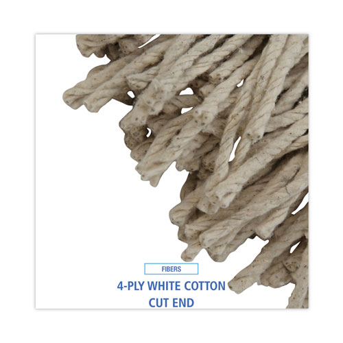 Picture of Mop Head, Cotton, Cut-End, White, 4-Ply, 32oz, 12/Carton