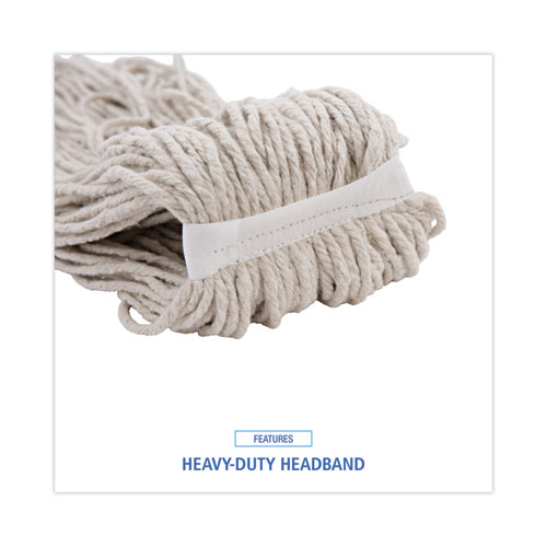 Picture of Mop Head, Cotton, Cut-End, White, 4-Ply, 32oz, 12/Carton