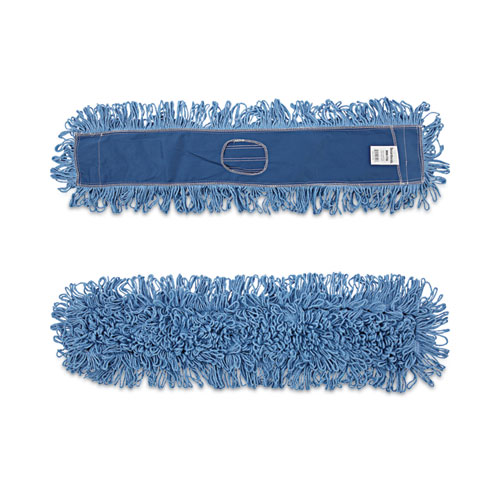 Picture of Dry Mopping Kit, 36 x 5 Blue Blended Synthetic Head, 60" Natural Wood/Metal Handle