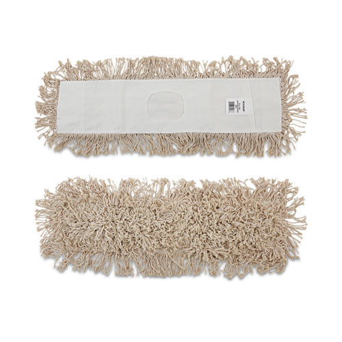 Picture of Cotton Dry Mopping Kit, 24 x 5 Natural Cotton Head, 60" Natural Wood Handle