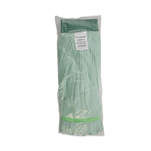 Picture of Microfiber Looped-End Wet Mop Head, Large, Green, 12/Carton